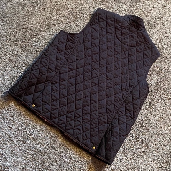 Lands End Women’s Brown Quilted Vest 2x - Picture 10 of 16